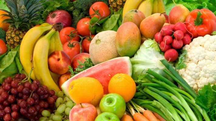 Tăng cường rau xanh và hoa quả